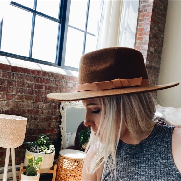 Target Accessories - Chestnut Wide Brim Hat Wool Felt